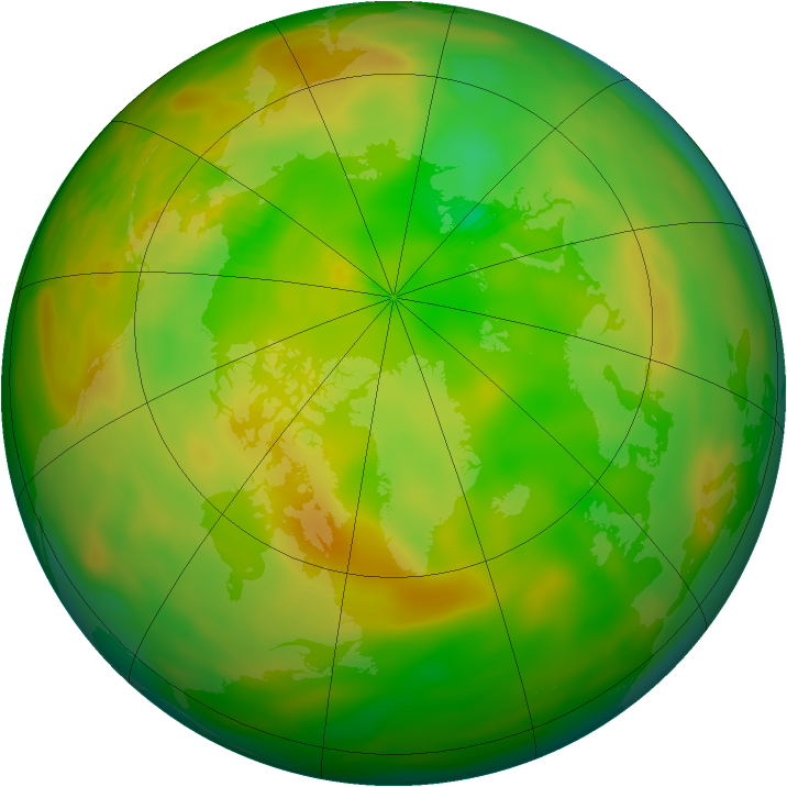 Arctic ozone map for 19 June 1979